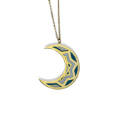 Oriental Moon Enamel Necklace