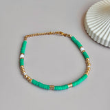 Green Beads Anklet