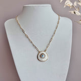 White Eye Necklace