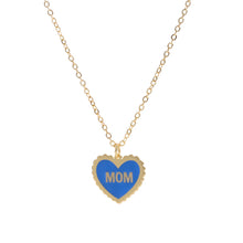 Load image into Gallery viewer, Mom heart Enamel Necklace
