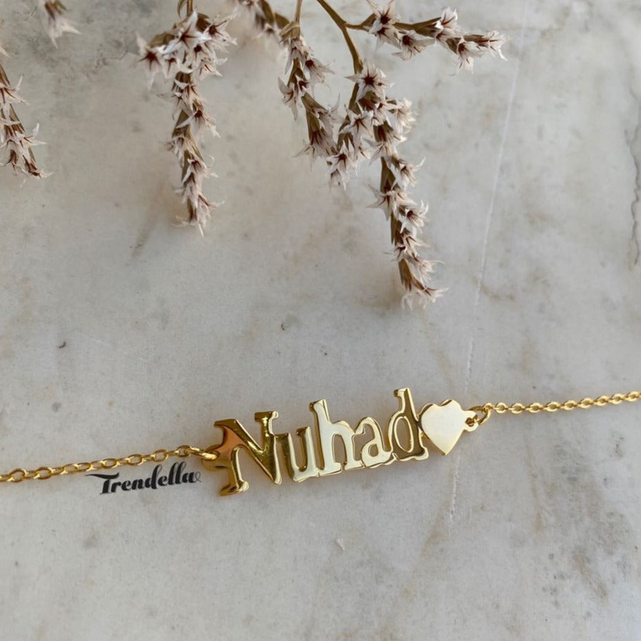 Name with heart Bracelet