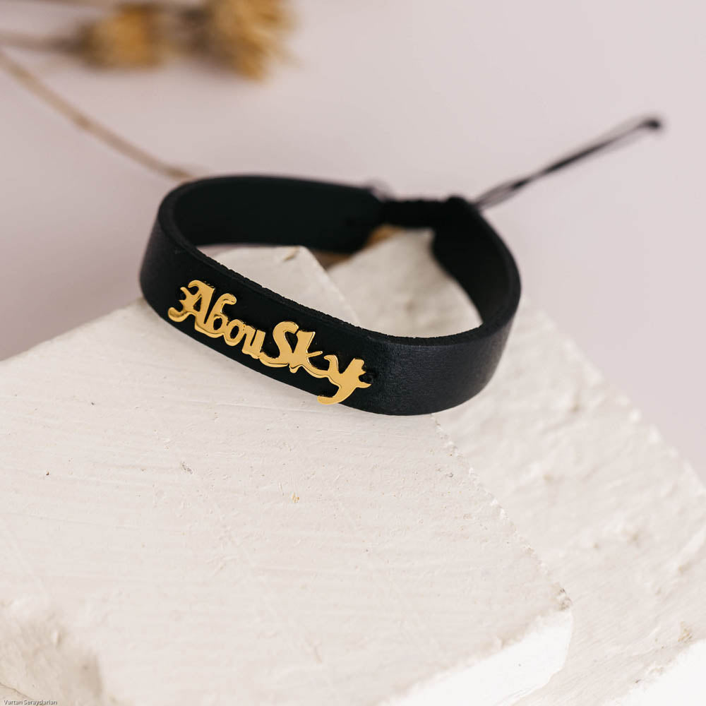 Dad Nickname Leather Bracelet