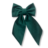 Dark Green Velvet Hair Bow
