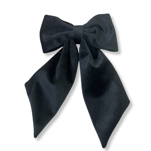 Black Velvet Hair Bow