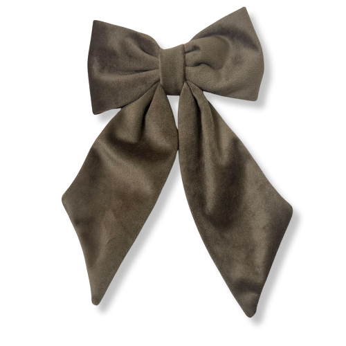 Brown Velvet Hair Bow