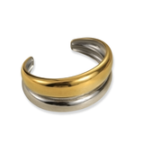 Gold Silver Layered Bangle