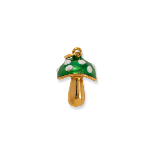 Green Mushroom Charm