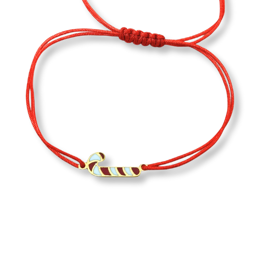 Candy Cane Enamel Bracelet
