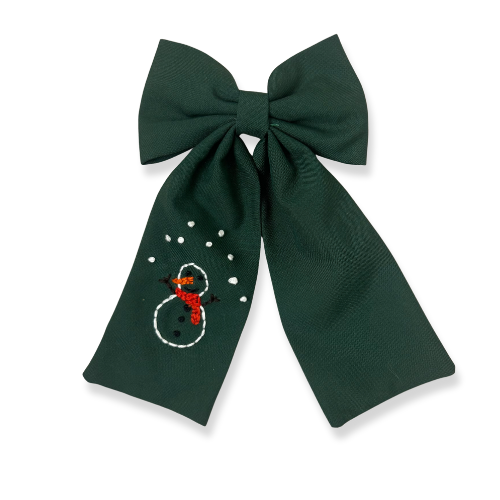 Snowman Hair Bow