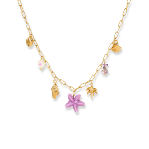 Purple Charms Necklace