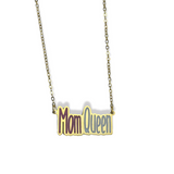 Mom Queen Enamel Necklace
