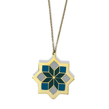 Oriental Flower Enamel Necklace