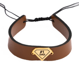 #1 Dad Leather Bracelet