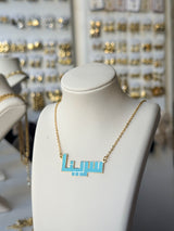 Name Enamel Necklace