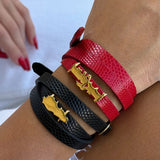 Beirut & Arz Symbol Leather Strap Bracelet
