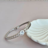 Stone Bangle Silver