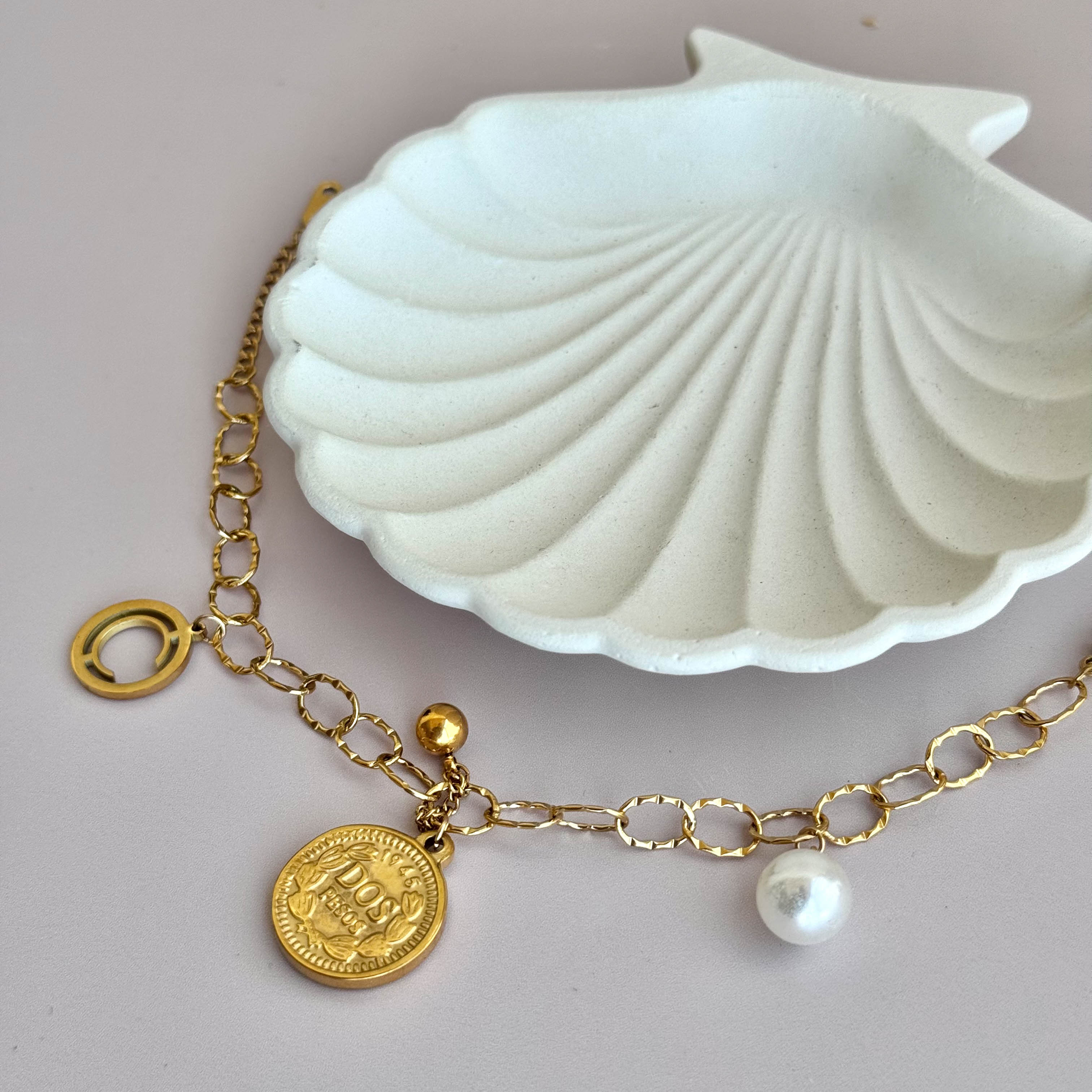 Pearl Coin Bracelet