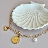 Pearl Coin Bracelet