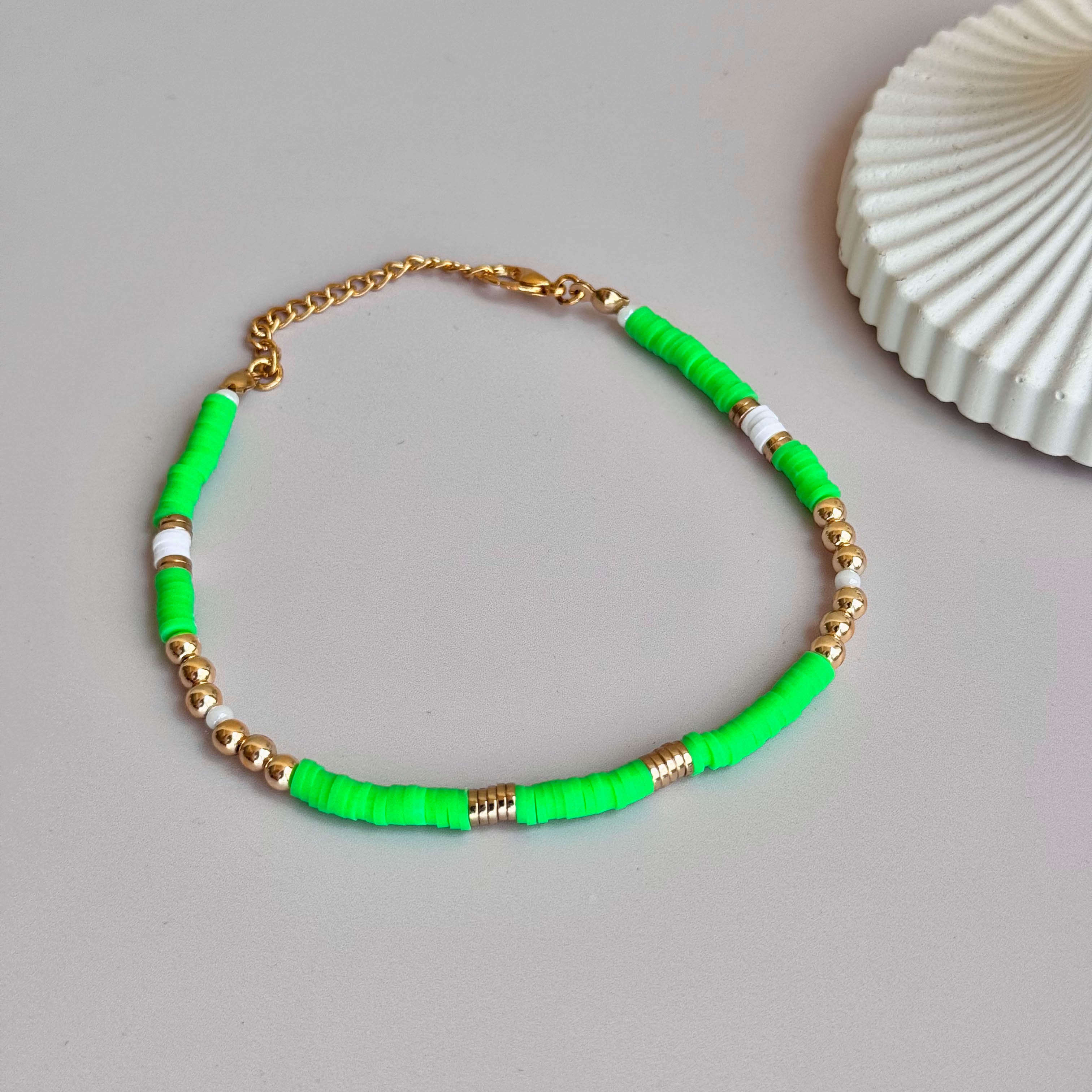 Neyon Green Anklet