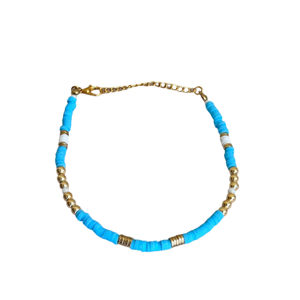 Light Blue Beads Anklet