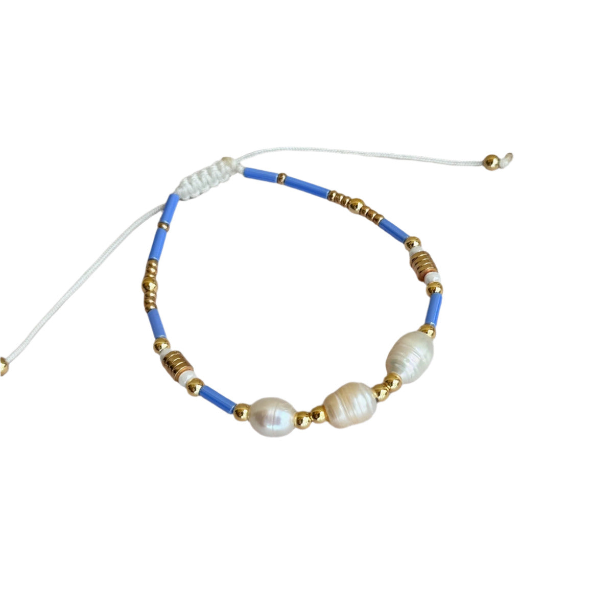 Blue Pearl Beads Bracelet