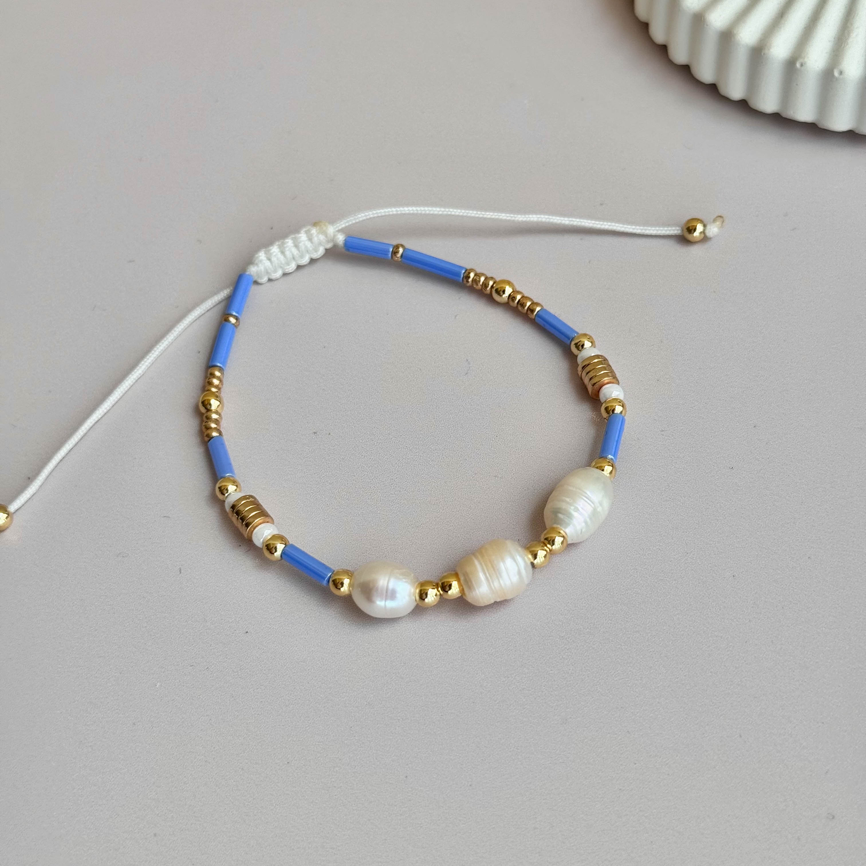 Blue Pearl Beads Bracelet