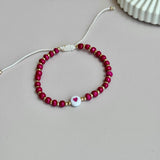 Cherry Red Heart Bracelet