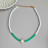 White & Green Star Chocker