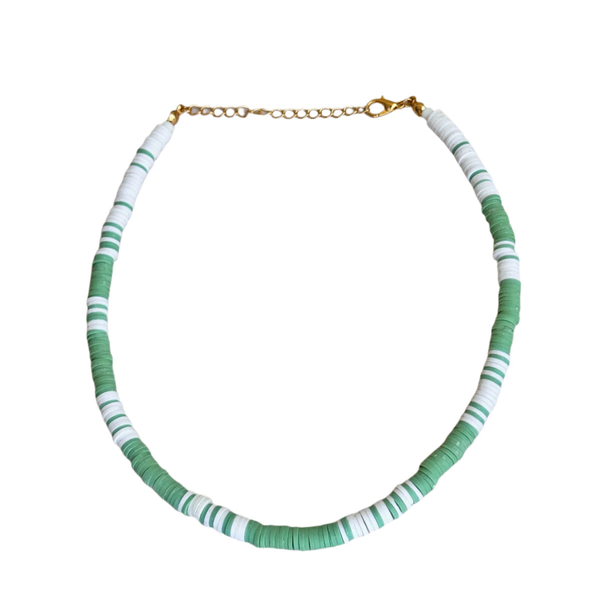 Green & White Surfer Choker