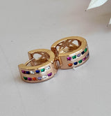 Double Colorful Hoops Earrings