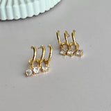 Triple Strass Earrings