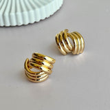 Double Gold Earrings