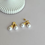 Double Pearl Earrings