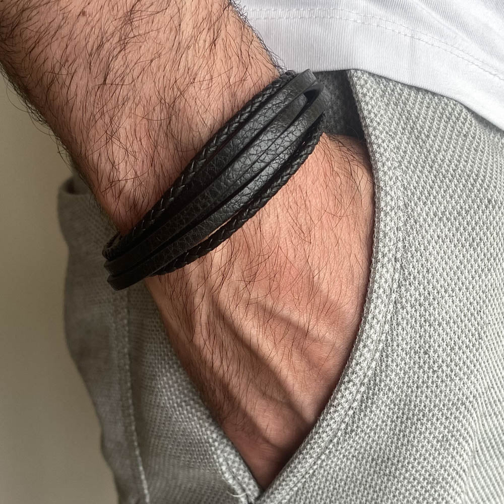 Layered Leather Bracelet