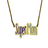 Super Mom Enamel Necklace