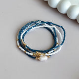 Navy Blue Bracelets Stack