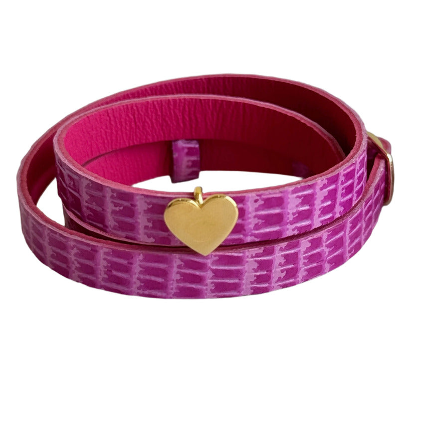 Strap Leather Bracelet with Charms