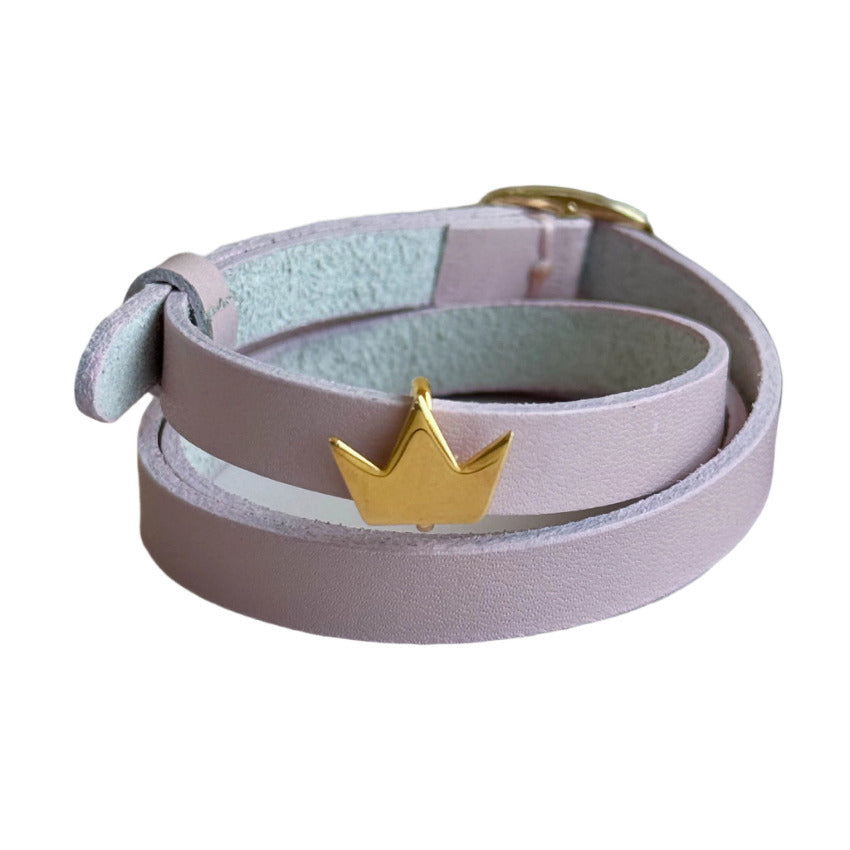 Strap Leather Bracelet with Charms