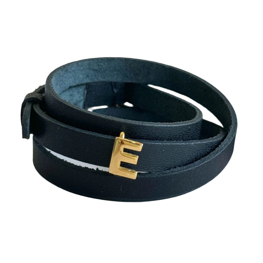 Strap Leather Bracelet with Charms