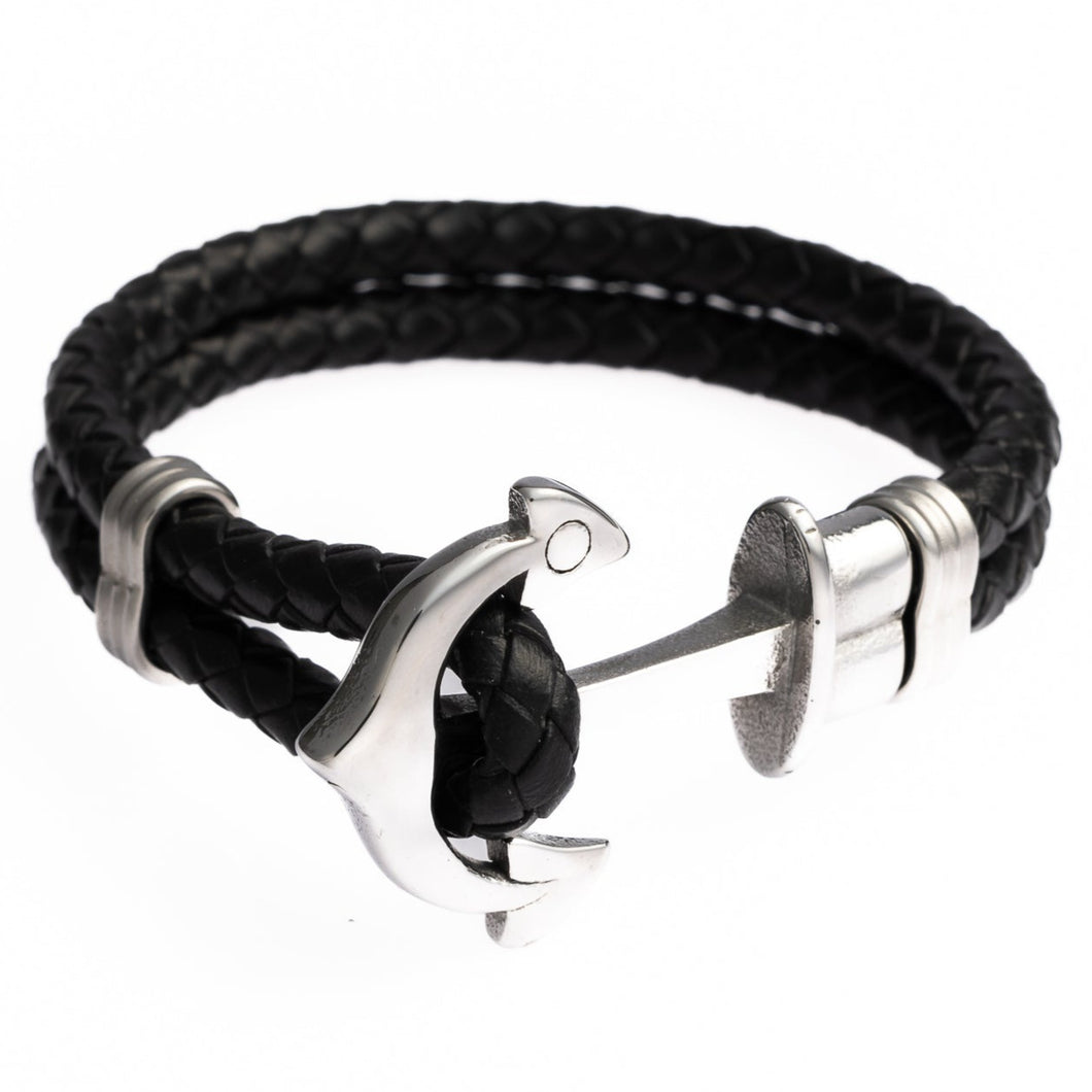 Anchor Braided leather Bracelet