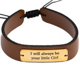 Special Engraving Leather Bracelet