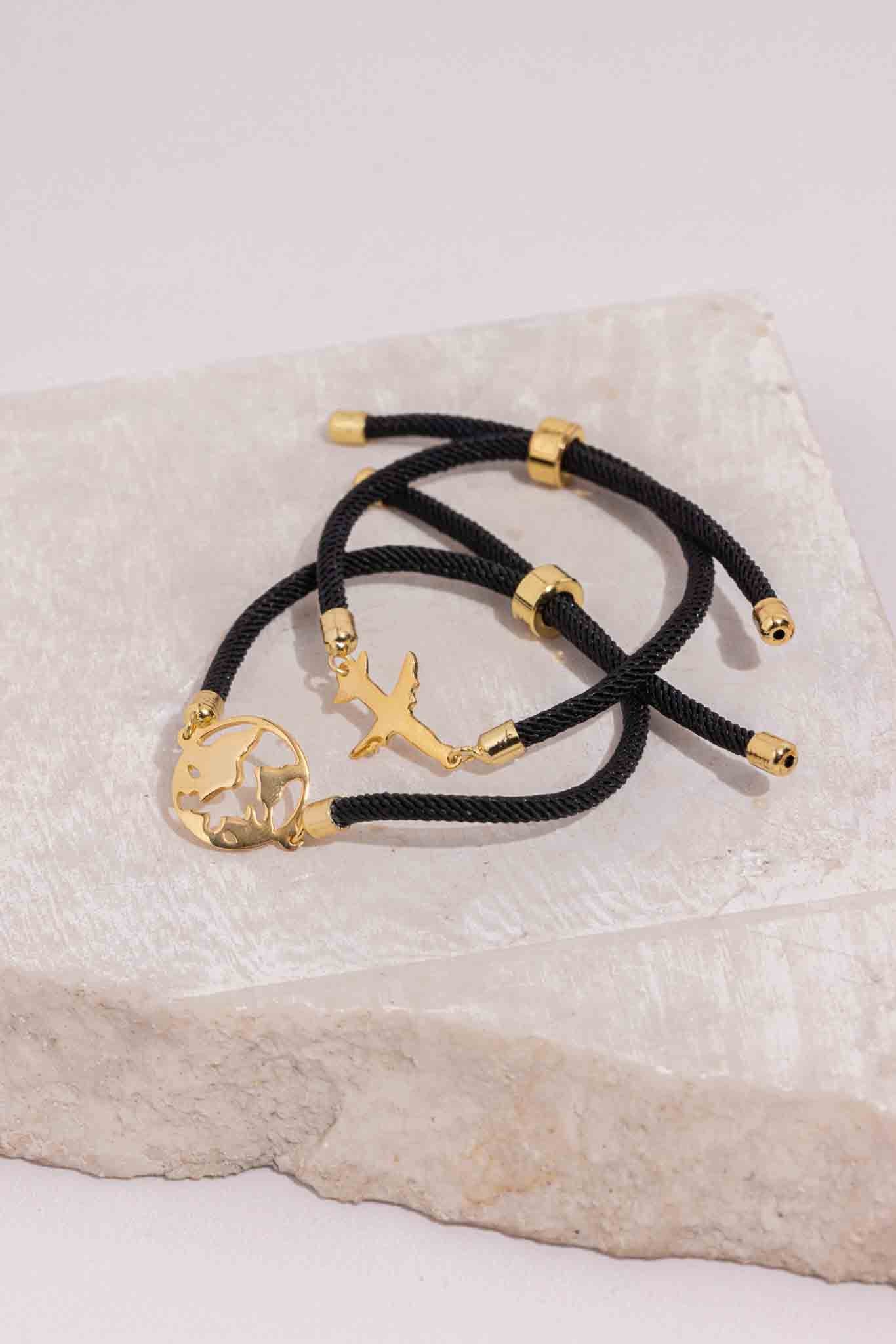 World & Airplane Bracelet