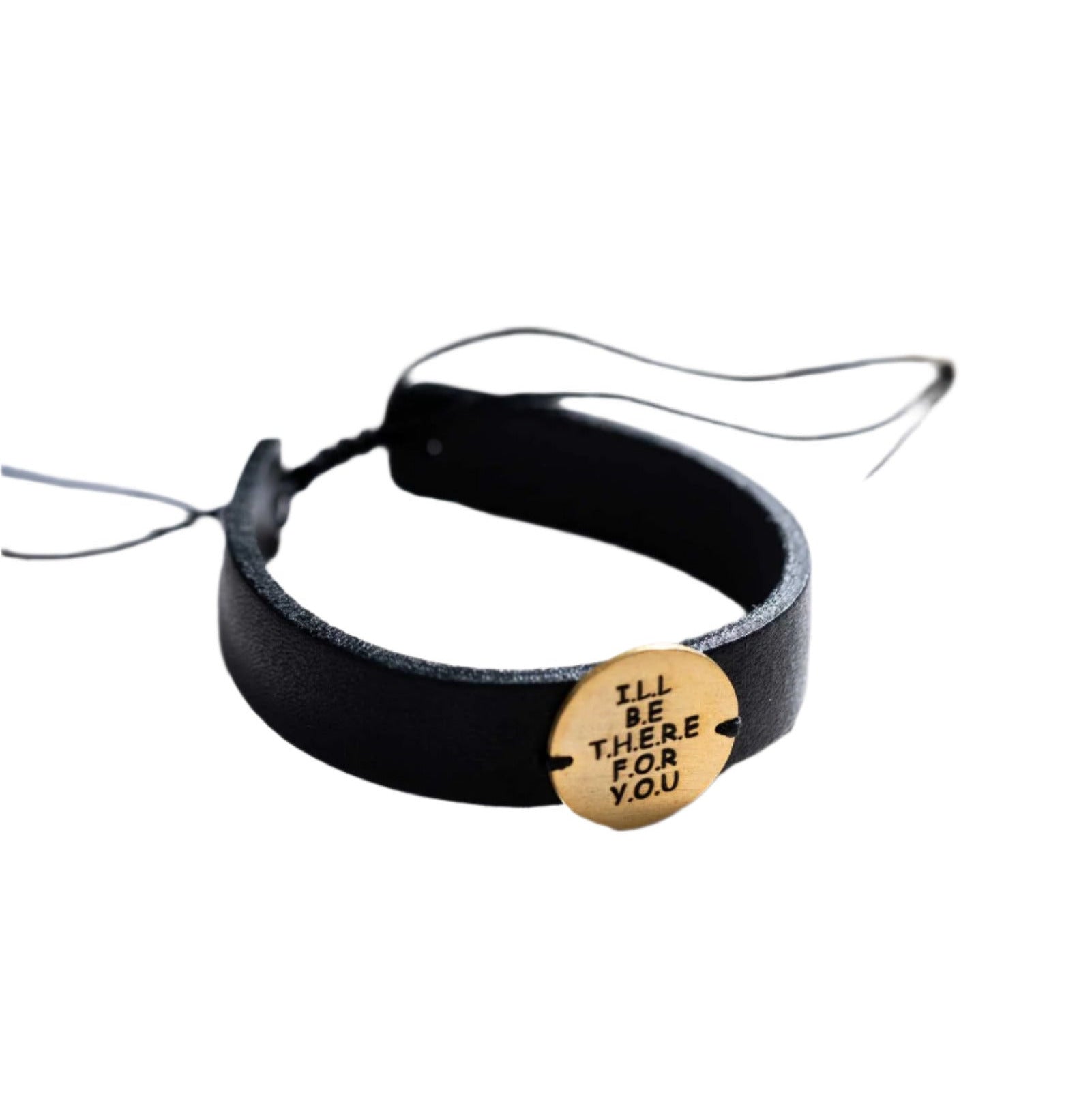 Friends Engraving Leather Bracelet