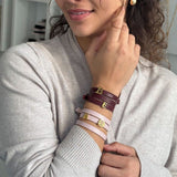 Strap Leather Bracelet with Charms