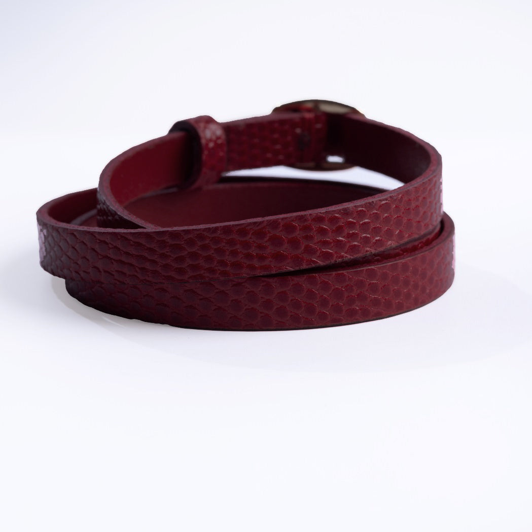 Strap Leather Bracelet with Charms