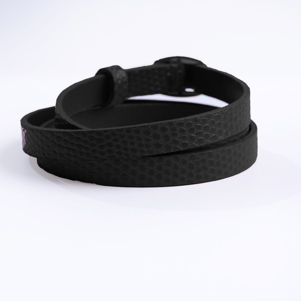 Strap Leather Bracelet with Charms