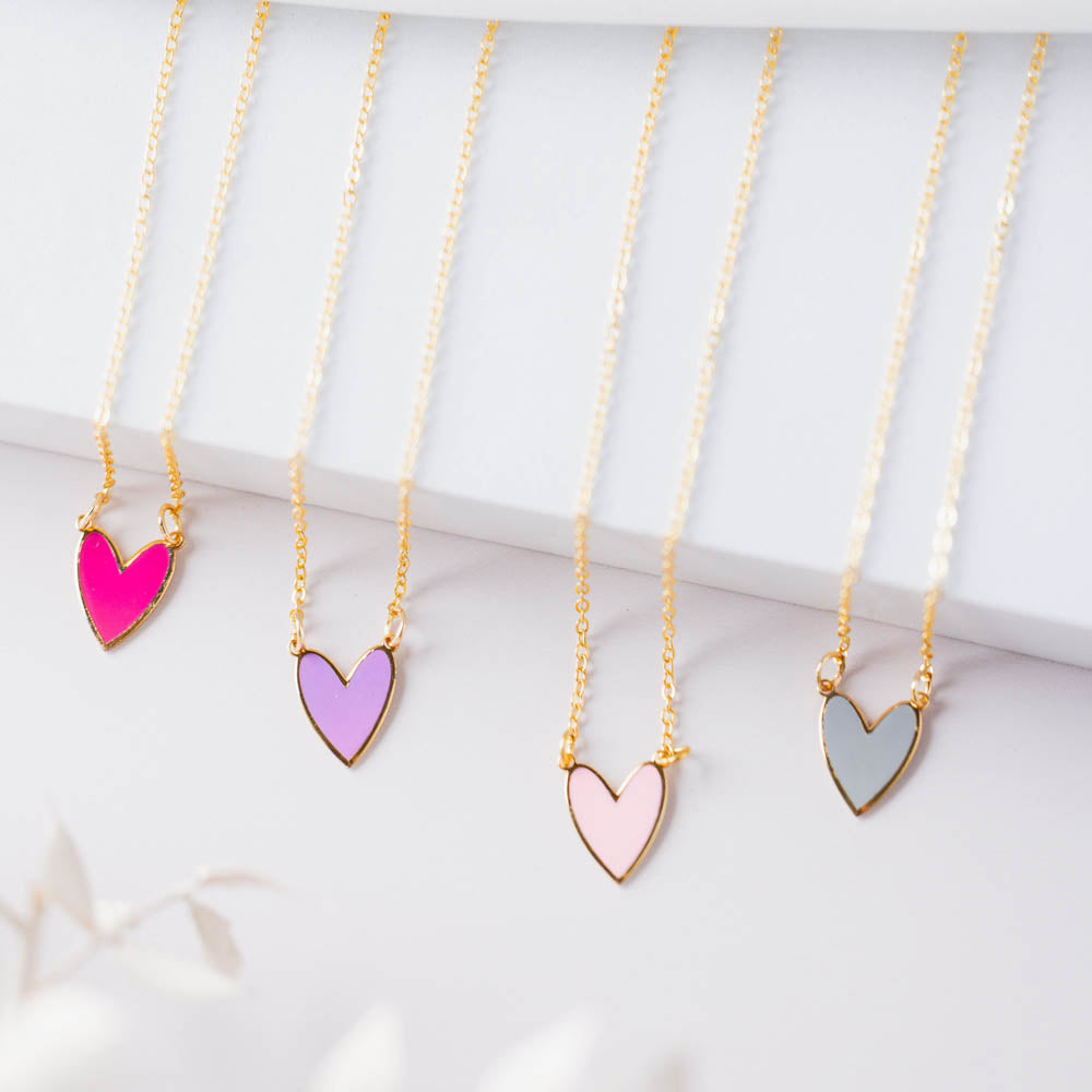 Enamel Heart Necklace