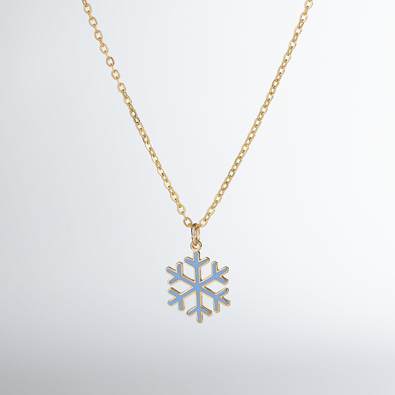 Enamel Snowflake eNcklace