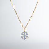 Enamel Snowflake eNcklace