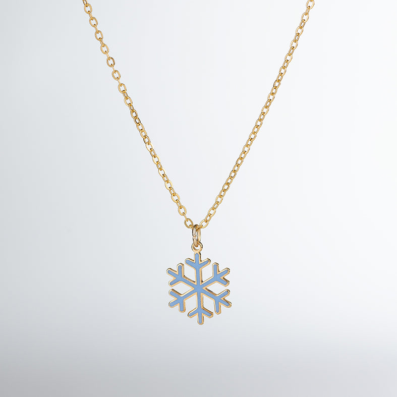 Enamel Snowflake necklace